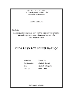 Đánh Giá Cấp Giấy Chứng Nhận Sử Dụng Đất Tại Huyện Sìn