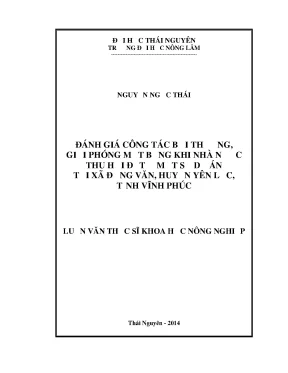 Đánh Giá Công Tác Bồi Thường Giải Phóng Mặt Bằng Khi Thu