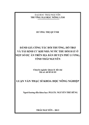 Đánh giá công tác bồi thường, hỗ trợ và tái định cư khi
