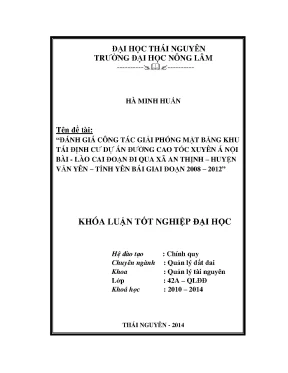 Đánh Giá Công Tác Giải Phóng Mặt Bằng Khu Tái Định Cư Dự