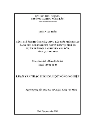 Đánh giá ảnh hưởng giải phóng mặt bằng đến đời sống dân