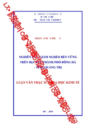 Luận Văn Thạc Sĩ: Giải Pháp Giảm Nghèo Bền Vững Tại