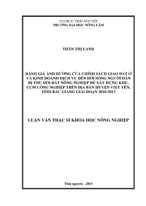Ảnh hưởng chính sách giao đất và kinh doanh dịch vụ đến