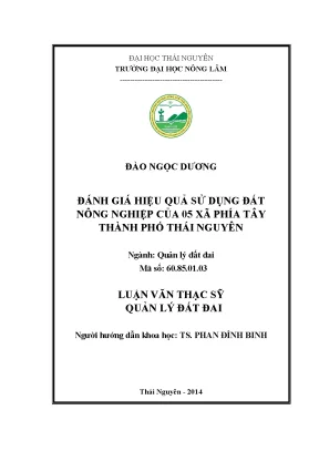 Đánh giá hiệu quả sử dụng đất nông nghiệp tại 5 xã phía