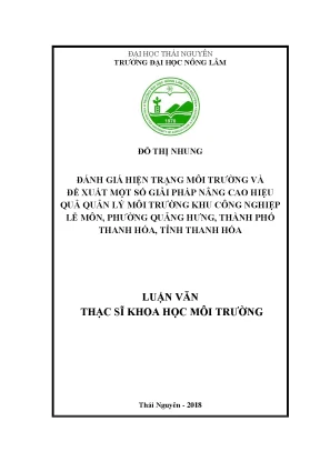 Đánh giá hiện trạng môi trường và giải pháp quản lý hiệu