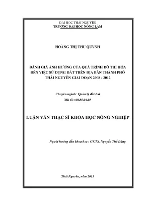 Đánh giá ảnh hưởng đô thị hóa đến sử dụng đất nông
