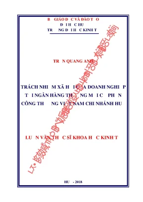 Luận Văn Thạc Sĩ Về Trách Nhiệm Xã Hội Của Doanh Nghiệp