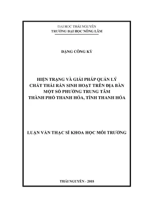 Giải pháp quản lý chất thải rắn sinh hoạt tại các phường