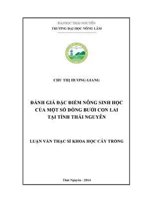 Đánh giá đặc điểm nông sinh học các dòng bưởi lai tại