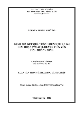 Đánh giá kết quả trồng rừng dự án 661 giai đoạn
