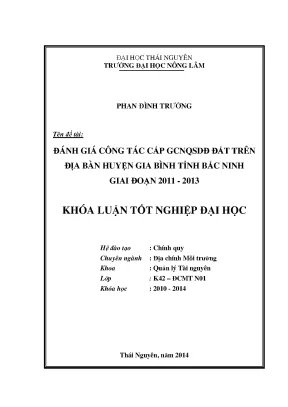 Đánh Giá Cấp Giấy Chứng Nhận Quyền Sử Dụng Đất Tại Huyện