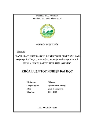 Đánh Giá Thực Trạng Và Giải Pháp Nâng Cao Hiệu Quả Sử