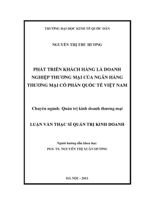 Luận Văn Thạc Sĩ: Phát Triển Khách Hàng Doanh Nghiệp Tại