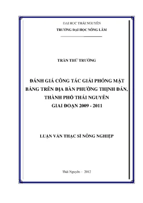 Đánh Giá Công Tác Giải Phóng Mặt Bằng Tại Phường Thịnh