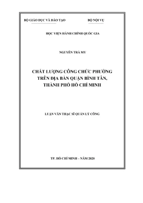 Luận Văn Thạc Sĩ: Đánh Giá Chất Lượng Công Chức Phường