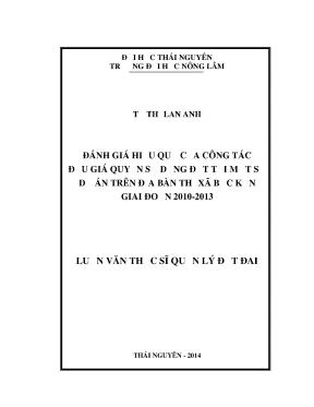Đánh giá hiệu quả đấu giá quyền sử dụng đất tại thị xã