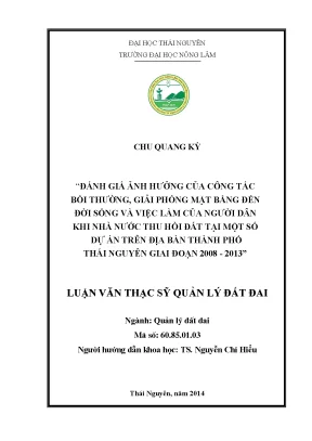 Đánh giá tác động của bồi thường giải phóng mặt bằng đến