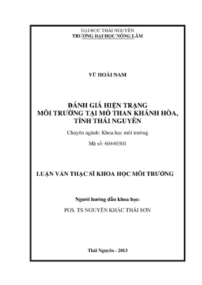 Đánh Giá Hiện Trạng Môi Trường Mỏ Than Khánh Hòa, Thái