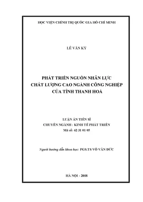 Phát Triển Nguồn Nhân Lực Chất Lượng Cao Ngành Công