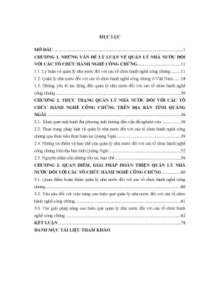 Luận Văn Thạc Sĩ: Quản Lý Nhà Nước Đối Với Các Tổ Chức 
