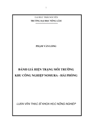 Đánh giá hiện trạng môi trường khu công nghiệp Nomura 