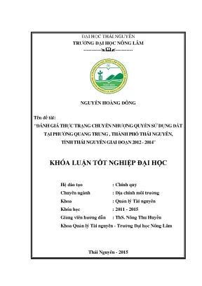 Đánh giá thực trạng chuyển nhượng quyền sử dụng đất tại