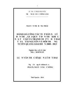 Đánh Giá Công Tác Tiếp Dân & Xử Lý Đơn Thư Khiếu Nại, Tố 