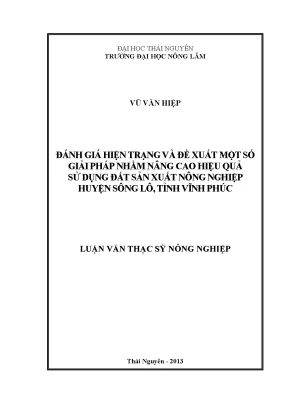 Đánh giá hiện trạng và giải pháp nâng cao hiệu quả sử