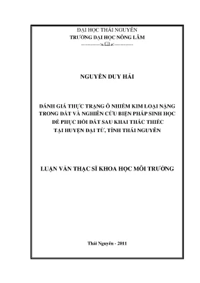 Đánh giá ô nhiễm kim loại nặng và biện pháp sinh học