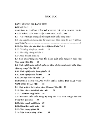 Chiến lược đẩy mạnh xuất khẩu hàng dệt may Việt Nam sang