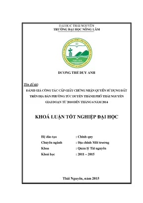 Đánh Giá Cấp Giấy Chứng Nhận Quyền Sử Dụng Đất Tại