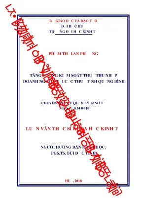 Giải pháp tăng cường kiểm soát thuế thu nhập doanh