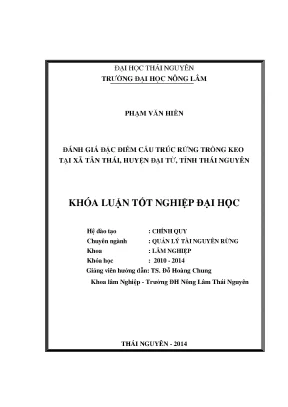 Đánh Giá Cấu Trúc Rừng Trồng Keo Tại Xã Tân Thái, Huyện