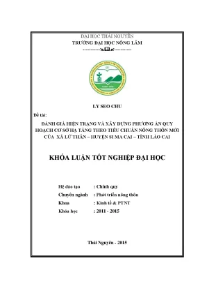 Đánh Giá Hiện Trạng & Quy Hoạch Cơ Sở Hạ Tầng Nông Thôn