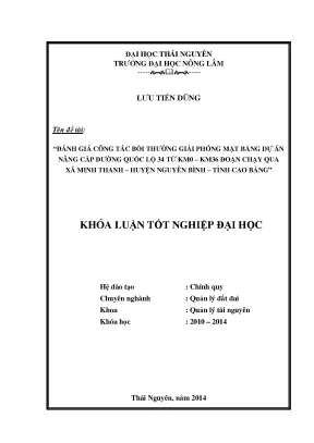 Đánh Giá Công Tác Bồi Thường Giải Phóng Mặt Bằng Dự Án