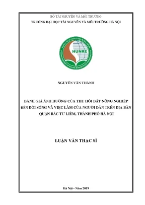Đánh giá ảnh hưởng thu hồi đất nông nghiệp đến đời sống