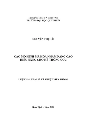 Luận Văn Thạc Sĩ: Mô Hình Mã Hóa Tối Ưu Hiệu Năng Hệ