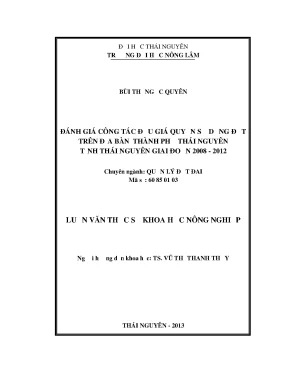 Đánh Giá Công Tác Đấu Giá Quyền Sử Dụng Đất Tại Thái