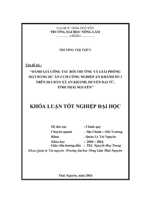 Đánh Giá Công Tác Bồi Thường & Giải Phóng Mặt Bằng Dự Án