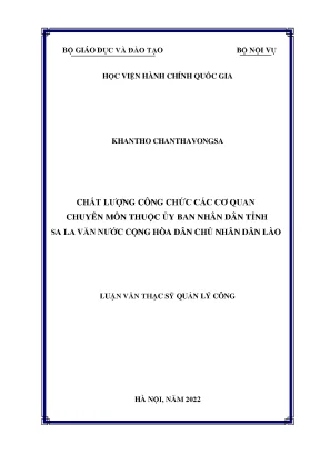Luận Văn Thạc Sĩ: Chất Lượng Công Chức Các Cơ Quan