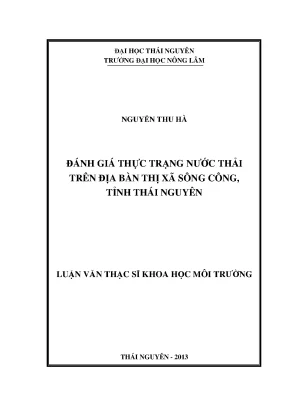 Đánh Giá Thực Trạng Nước Thải Tại Thị Xã Sông Công, Tỉnh