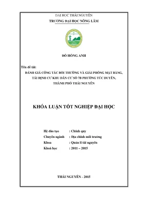 Đánh Giá Công Tác Bồi Thường & Giải Phóng Mặt Bằng Tái