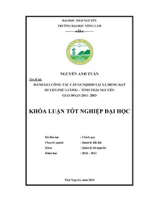 Đánh Giá Cấp Giấy Chứng Nhận Sử Dụng Đất Tại Xã Động