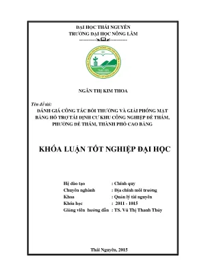 Đánh Giá Công Tác Bồi Thường & Giải Phóng Mặt Bằng Khu