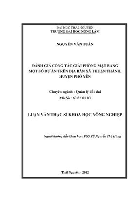 Đánh Giá Công Tác Giải Phóng Mặt Bằng Tại Xã Thuận