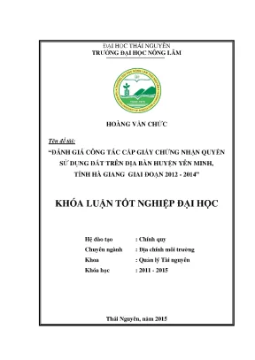 Đánh Giá Cấp Giấy Chứng Nhận Quyền Sử Dụng Đất Tại Huyện