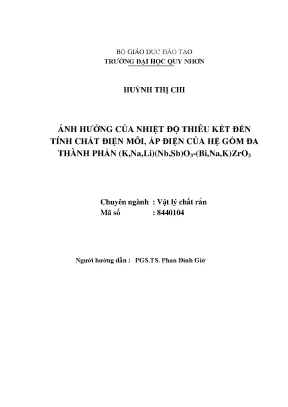 Ảnh hưởng của nhiệt độ thiêu kết đến tính chất điện môi