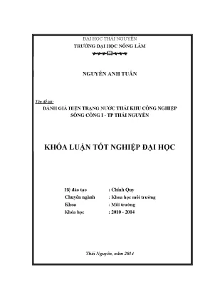 Đánh giá hiện trạng nước thải khu công nghiệp Sông Công,
