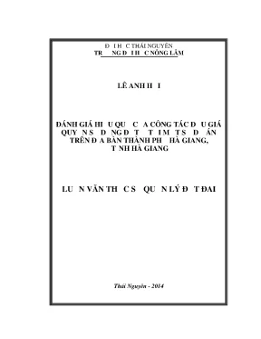 Đánh Giá Hiệu Quả Đấu Giá Quyền Sử Dụng Đất Tại Các Dự