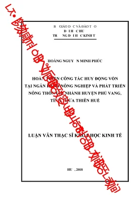Hoàn thiện công tác huy động vốn tại Ngân hàng Nông